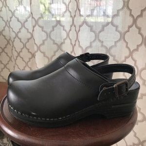Dansko Leather Slingback Slide Clogs Mule 40 9 9.5